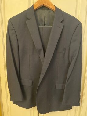 Men’s size 50 Pronto Uomo Platinum Wool Navy Suit